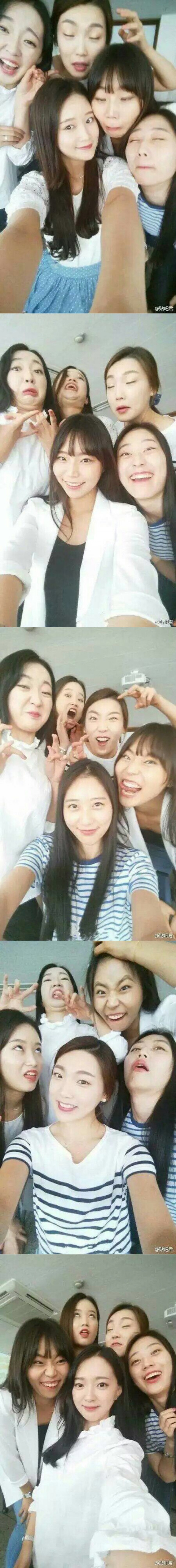 五个女生手机里不同的自拍综合gif搞笑图片