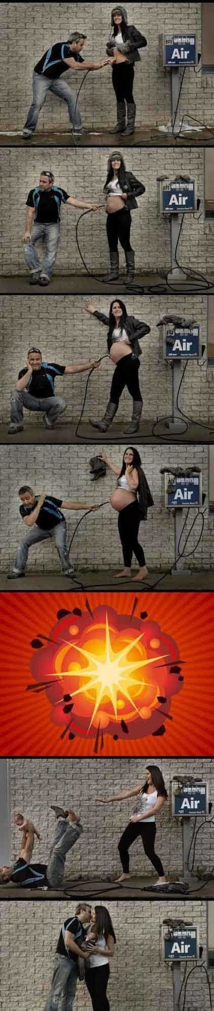 为了告诉孩子他是从哪里来的而拍，这对夫妇太可爱了综合gif搞笑图片