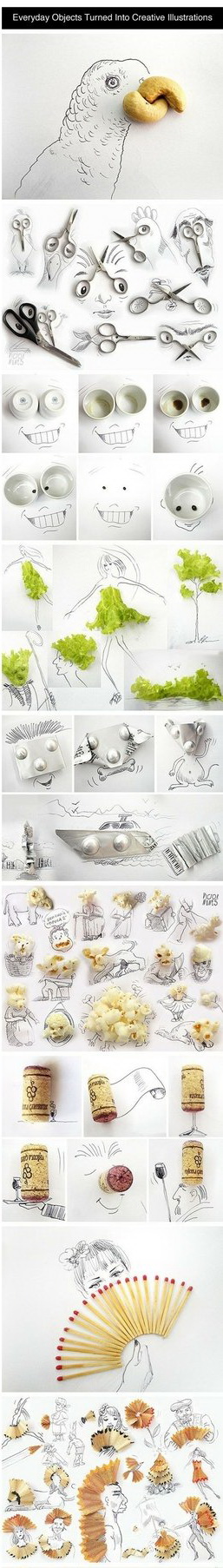 将日常物品变成创意插图，很赞的一组图！综合gif搞笑图片