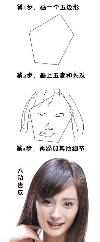 大师教你三步画杨幂综合gif搞笑图片