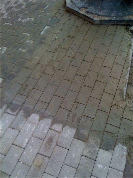 史上最假的人行道地砖综合gif搞笑图片