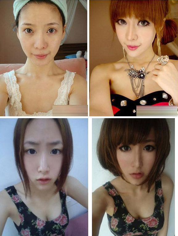 化腐朽为神奇的化妆艺术综合gif搞笑图片