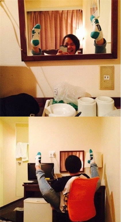 自拍的背后，简直是不忍直视啊综合gif搞笑图片