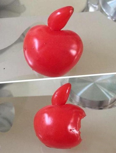 这货天生为苹果而生的植物gif搞笑图片