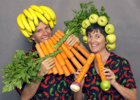 蔬菜乐器植物gif搞笑图片