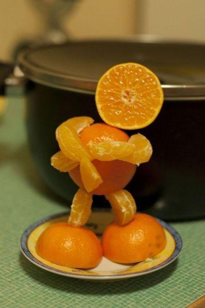 神气的橙子人植物gif搞笑图片