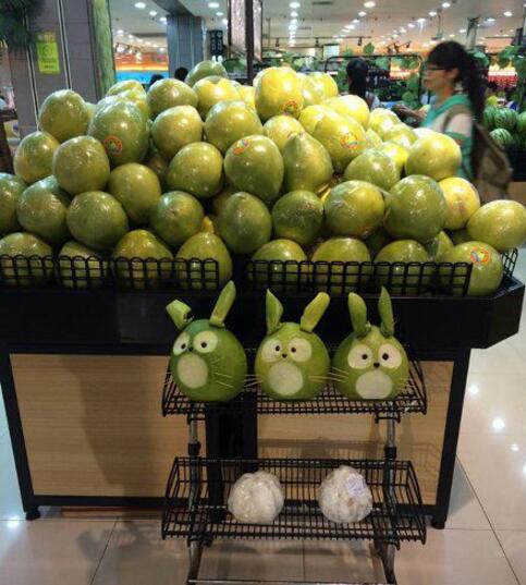 超市大妈的神作品植物gif搞笑图片