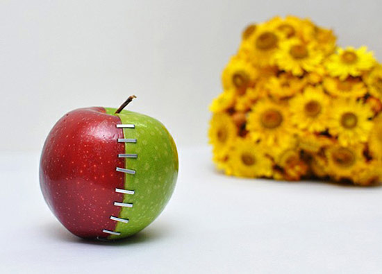 青苹果，红苹果植物gif搞笑图片