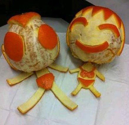 青梅竹马的一对橘子植物gif搞笑图片