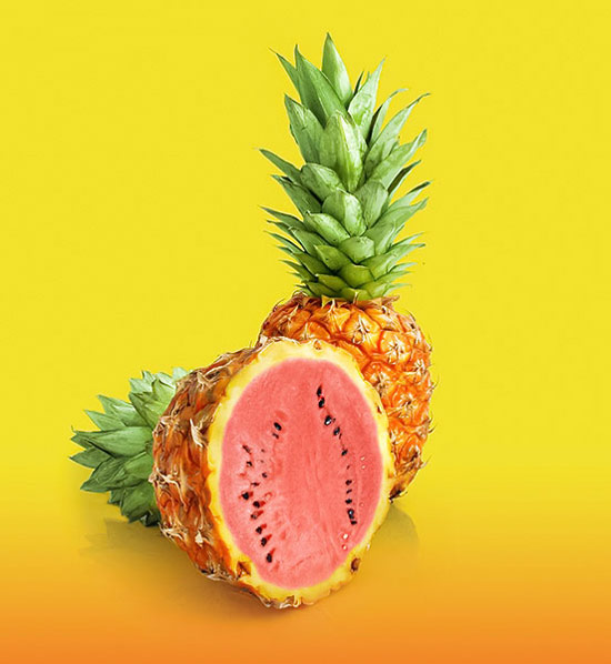 能吃出西瓜味的菠萝植物gif搞笑图片