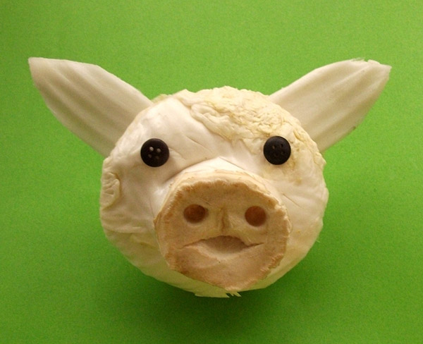 白菜猪头植物gif搞笑图片