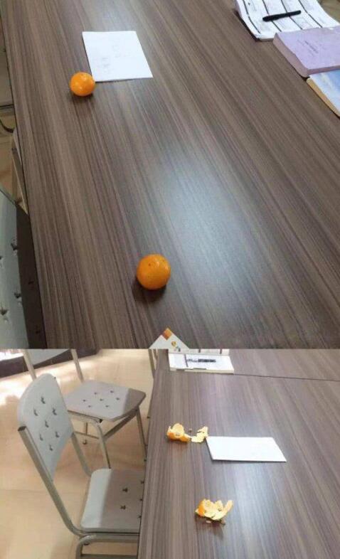 千万不要用橘子去占座植物gif搞笑图片