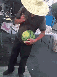 切西瓜？不存在的植物gif搞笑图片