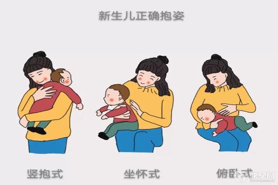 图解宝宝各阶段的正确抱法：一月横抱二月斜抱三月竖抱你学会了吗