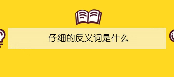 仔细的反义词是什么