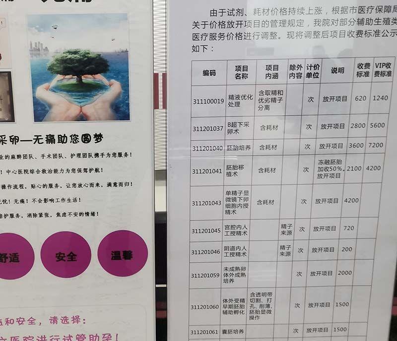 试管婴儿价格费用具体每个步骤支出明细