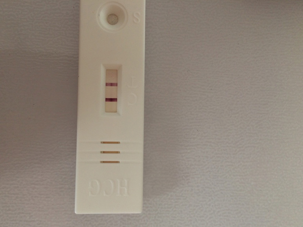 三秒速看验孕棒结果知怀孕，一深一浅的先别高兴的太早