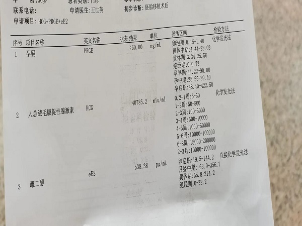 胚胎移植后血值翻倍规律分享，一天翻一倍才正常要注意