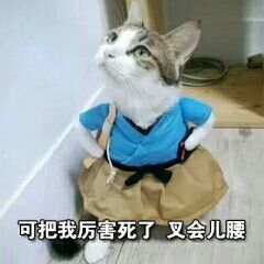 可把我厉害死了 叉会儿腰