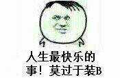 人生最快乐的事莫过于装B