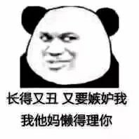 长得又丑又要嫉妒我我他妈懒得理你