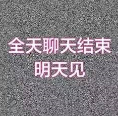 全天聊天结束明天见