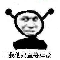 我他妈直接睡觉