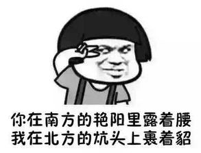你在南方的艳阳里露着腰我仼北方的炕头上裹着貂