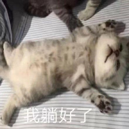 我躺好了