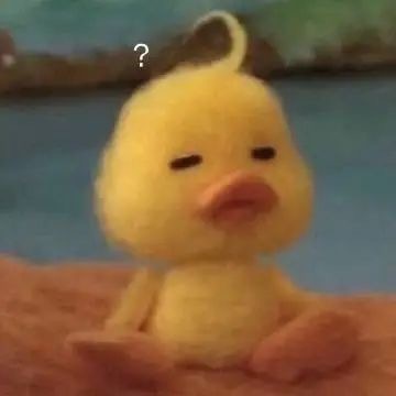嘴巴嘟嘟的呆萌小黄鸭表情包图片