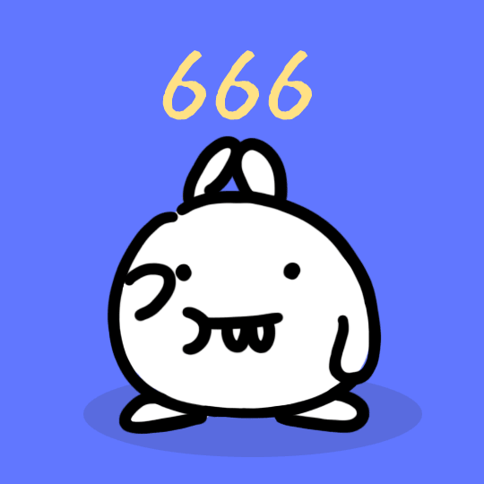 搞笑兔子表情包之666图片