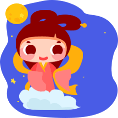 中秋节嫦娥来咯打卡报道动图表情包图片