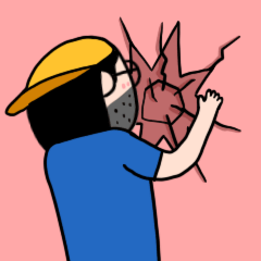 运营小编撞墙选题被毙动态表情包图片