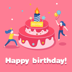 祝福生日快乐周年庆蛋糕动图表情包图片