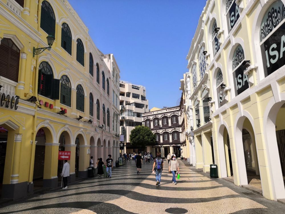 澳门葡式老建筑的议事亭前地旅游景点真风景图片