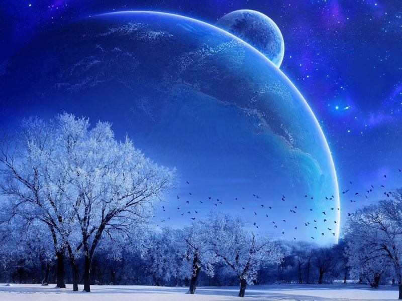 高清唯美雪景自然风景图片