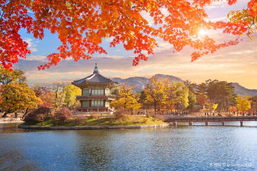 韩国首尔景福宫高清风景图片 景福宫旅游景点真实照片欣赏