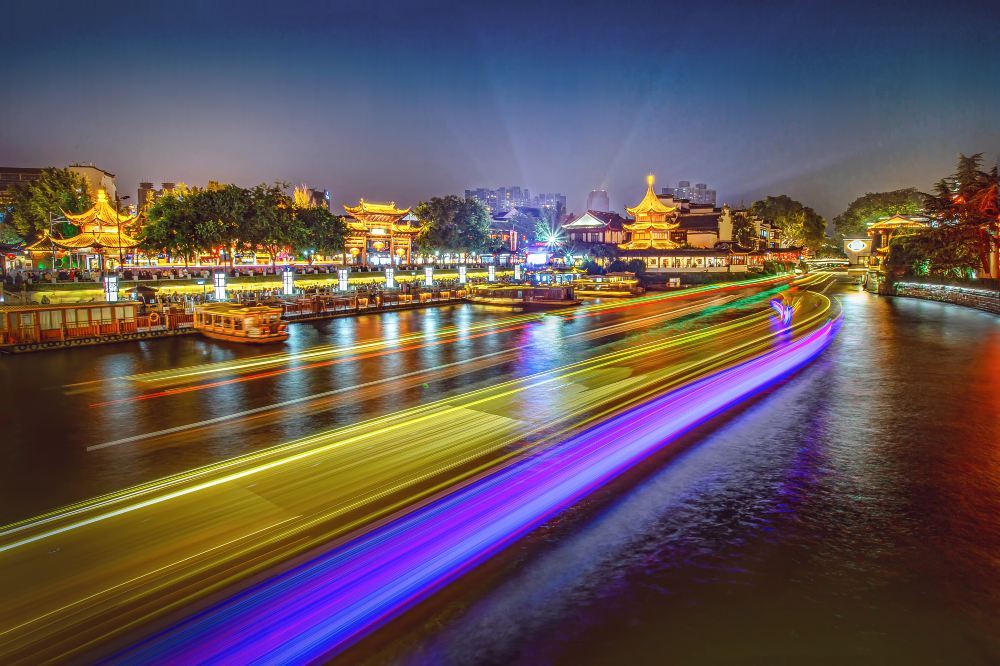 南京夫子庙秦淮夜景风光图片大全