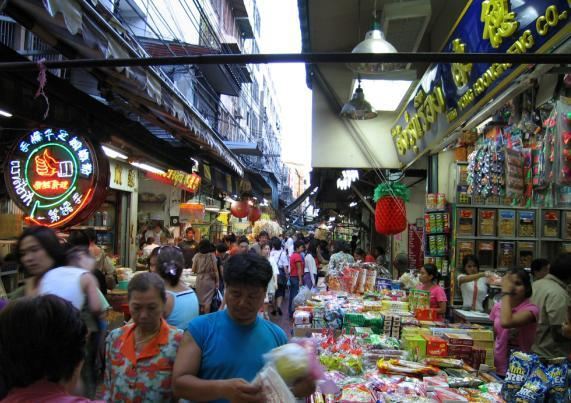 曼谷唐人街繁华地段风景图片大全