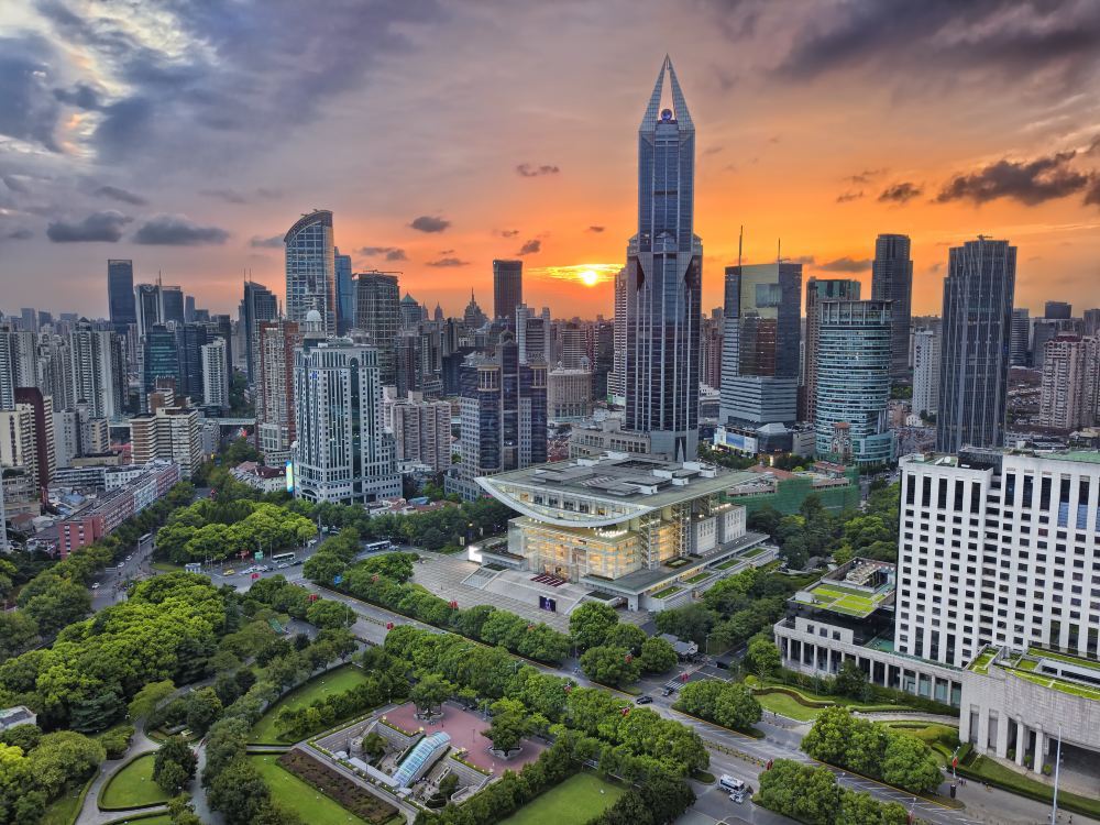 上海人民广场旅游真实风景壁纸图片