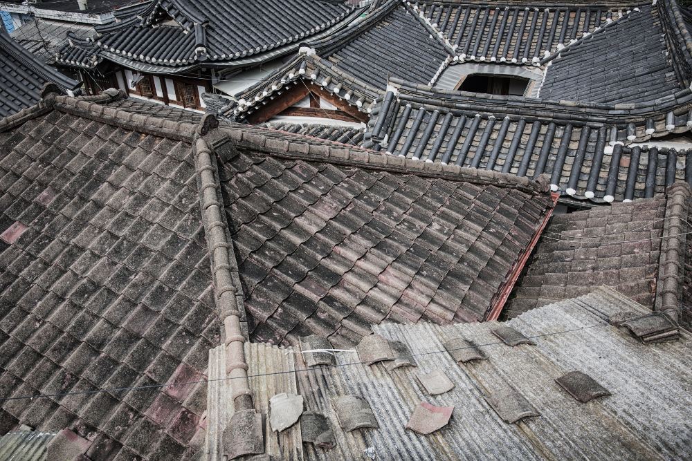 首尔北村韩屋村唯美街景高清图片