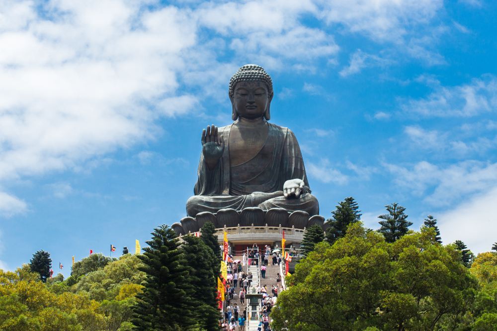 香港旅游景点大屿山高清风景图片 大屿山大佛真实拍摄照片
