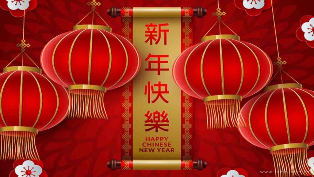 精美2024牛年新年手工贺卡创意背景图图片
