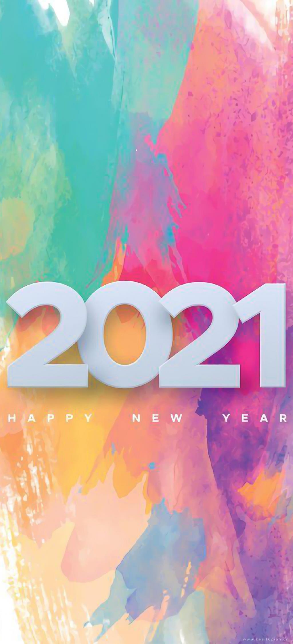 2024新年精选清新创意水彩背景图片