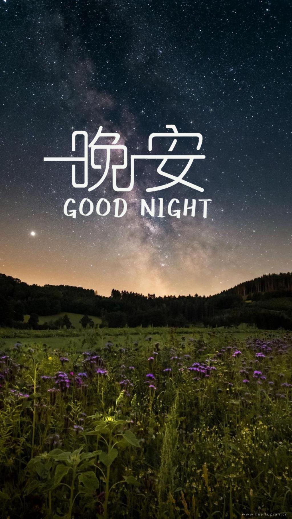 晚安说说配图精选唯美繁星风光夜空下的户外风景图片
