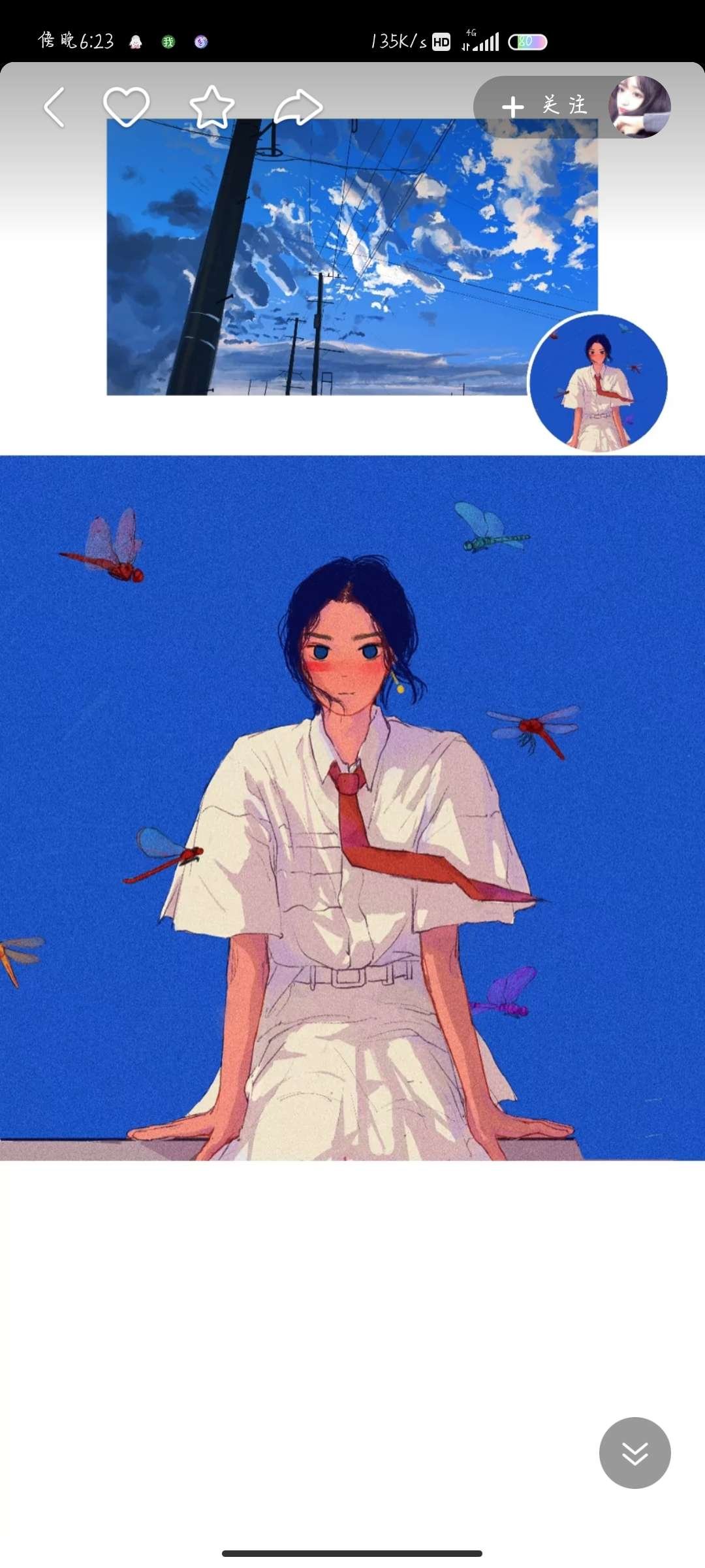 巨好看的手绘动漫女生头像图片