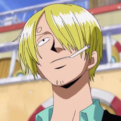 海贼王山治抽烟头像·帅气动漫金发男山治头像图片