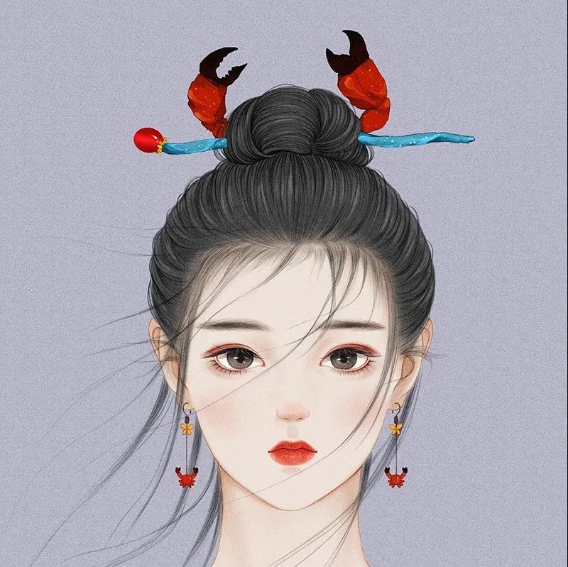 超惊艳的古风美女动漫头像图片