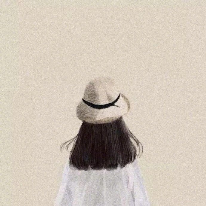 手绘女生背影头像清晰图片大全