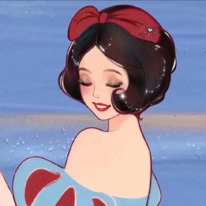 唯美白雪公主和王子情侣头像